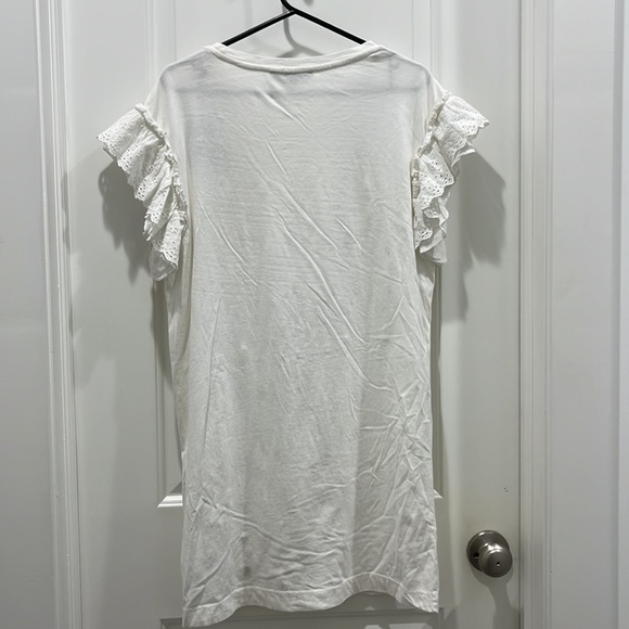 NWT All Saints White Senna Adelaide Eyelet T-shirt Dress Sz S - Picture 7 of 10